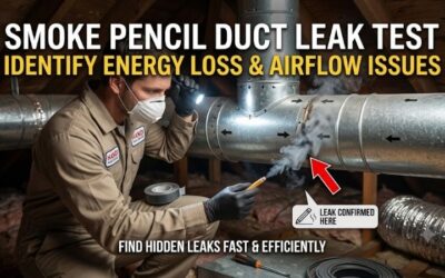 Smoke pencil duct leak test: Find hidden air leaks easily