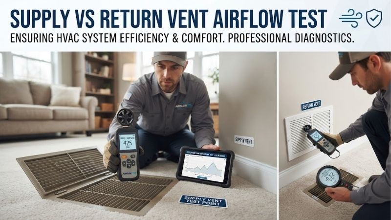 Supply vs Return Vent Airflow Test: HVAC System Diagnosis