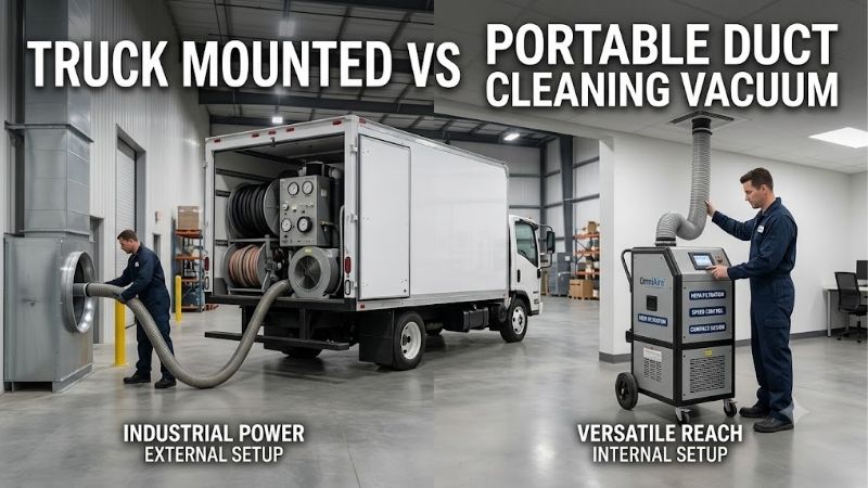 Truck Mounted vs Portable Duct Cleaning Vacuum: Full Guide