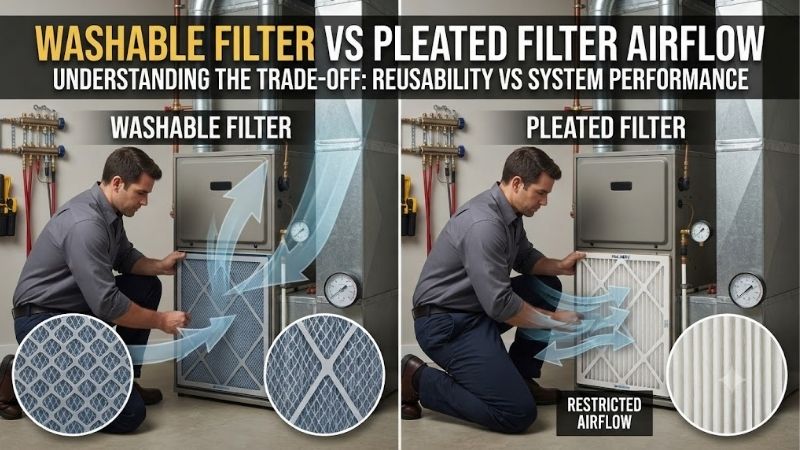 Washable filter vs pleated filter airflow: Full comparison