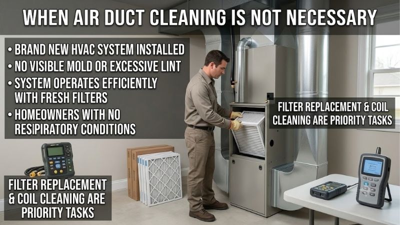 When Air Duct Cleaning Is Not Necessary: Complete Insight
